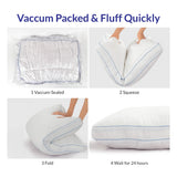 2-Pack: Royale Linens Gusseted Pillows Soft Hotel Quality