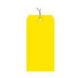 Global Industrial Shipping Tag Pre Wired#6 5-1/4L X 2-5/8W Yellow 1000/Pack