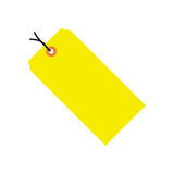 Global Industrial Shipping Tag Pre Strung#7 5-3/4L X 2-7/8W Fluorescent Yellow 1000/Pk