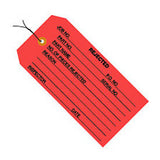 Global Industrial Inspection Tag Rejected Pre Wired#5 4-3/4L X 2-3/8W Red 1000/Pk