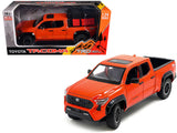 2024 Toyota Tacoma TRD OffRoad Edition Pickup Truck Octane Orange with Bed Camper 1/24 Diecast Model Car
