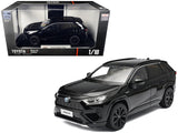 2023 Toyota Rav4 Hybrid Black 1/18 Diecast Model Car by Heimanba