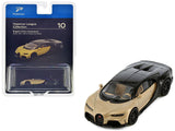 Bugatti Chiron Supersport Silk Gold Metallic and Nocturne Black Hypercar League Collection 1/64 Diecast Model Car by PosterCar