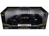 Lamborghini Aventador SVJ Roadster Black with Carbon Top and Gold Accents 1/18 Diecast Model Car by Heimanba