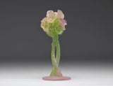 Daum Crystal Roses Candlestick Holder