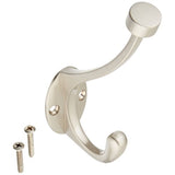 Pilltop Satin Nickel Coat And Hat Hook