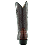 Soto Boots Men's Gator Tail Print Cowboy Boots Cognac (H7006)