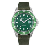 Mathey-Tissot Mathy Vintage Genuine Leather Strap Green Dial Automatic H901Atlv 100M MenS Watch