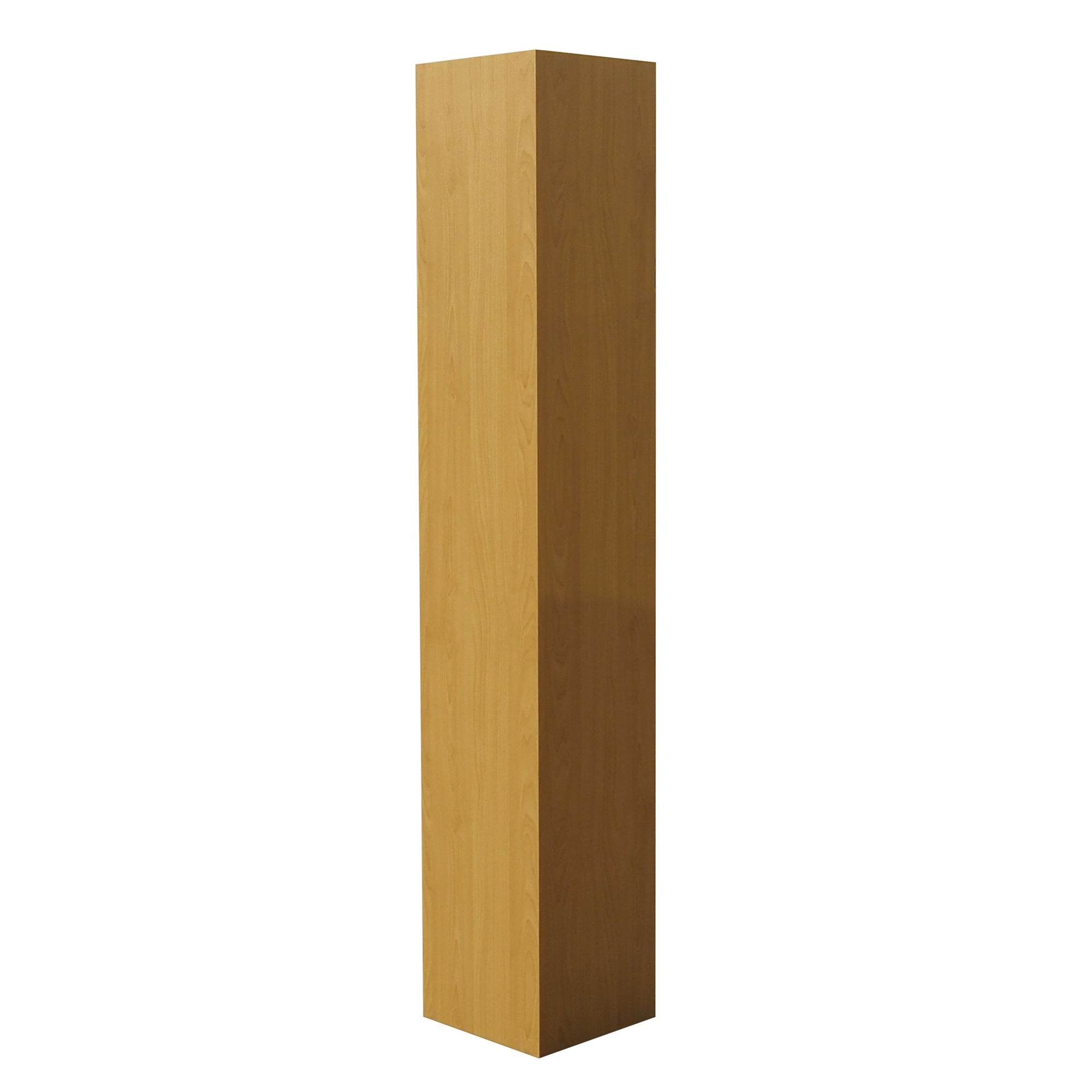 Orion 4 Tier Storage Shelves Corner Bookcase, Natural Wood, Contemporary