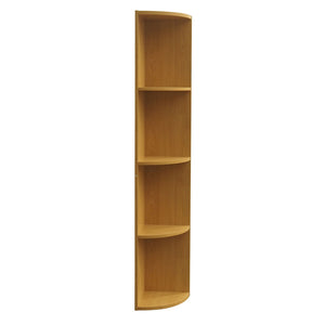 Orion 4 Tier Storage Shelves Corner Bookcase, Natural Wood, Contemporary