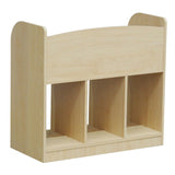 Tobler Cubby Bookcase With Magazine Storage, Natural Wood