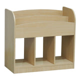 Tobler Cubby Bookcase With Magazine Storage, Natural Wood