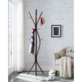 Iowa Twiggy Coat & Hat Rack Stand, Bronze Metal, 12 Hooks, 72H, Transitional