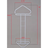 Fairview Suit & Tie Valet Stand Clothing Organizer Rack, White Metal