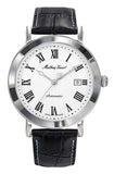 Mathey-Tissot City Leather Strap White Dial Automatic HB611251ATABR Mens Watch