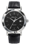 Mathey-Tissot City Leather Strap Black Dial Automatic HB611251ATAN Mens Watch