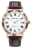 Mathey-Tissot City Leather Strap White Dial Automatic HB611251ATPBR Mens Watch