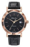 Mathey-Tissot City Leather Strap Black Dial Automatic HB611251ATPN Mens Watch
