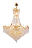 42 In Luxurious Czar K9 Crystal Single Tier Chandelier 22-Led Bulbs Neo Classical Hardwired Ceiling Chandelier Lamp For Living