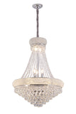 36 In Luxurious K9 Crystal Single Tier Chandelier 14-Led Bulbs Classical Hardwired Ceiling Chandelier Lamp For Living Room, Ha
