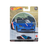 Alpine A110 Blue Metallic and Black with Graphics Auto Strasse Series Diecast Model Car by Hot Wheels
