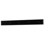 Wooden Mallet 5 Peg Coat Rack, Black