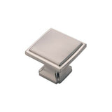 Belwith BWP3240 SN 1.25 in. Bridges Square Knob Satin Nickel