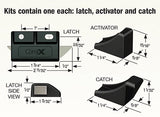 Timberline Locks TLDL200B Double Door Latch with Slam Action Black