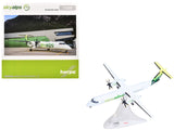 Bombardier Q400 Commercial Aircraft Sky Alps (9HPAUL) White with Green Tail Graphics 1/200 Diecast Model by Herpa