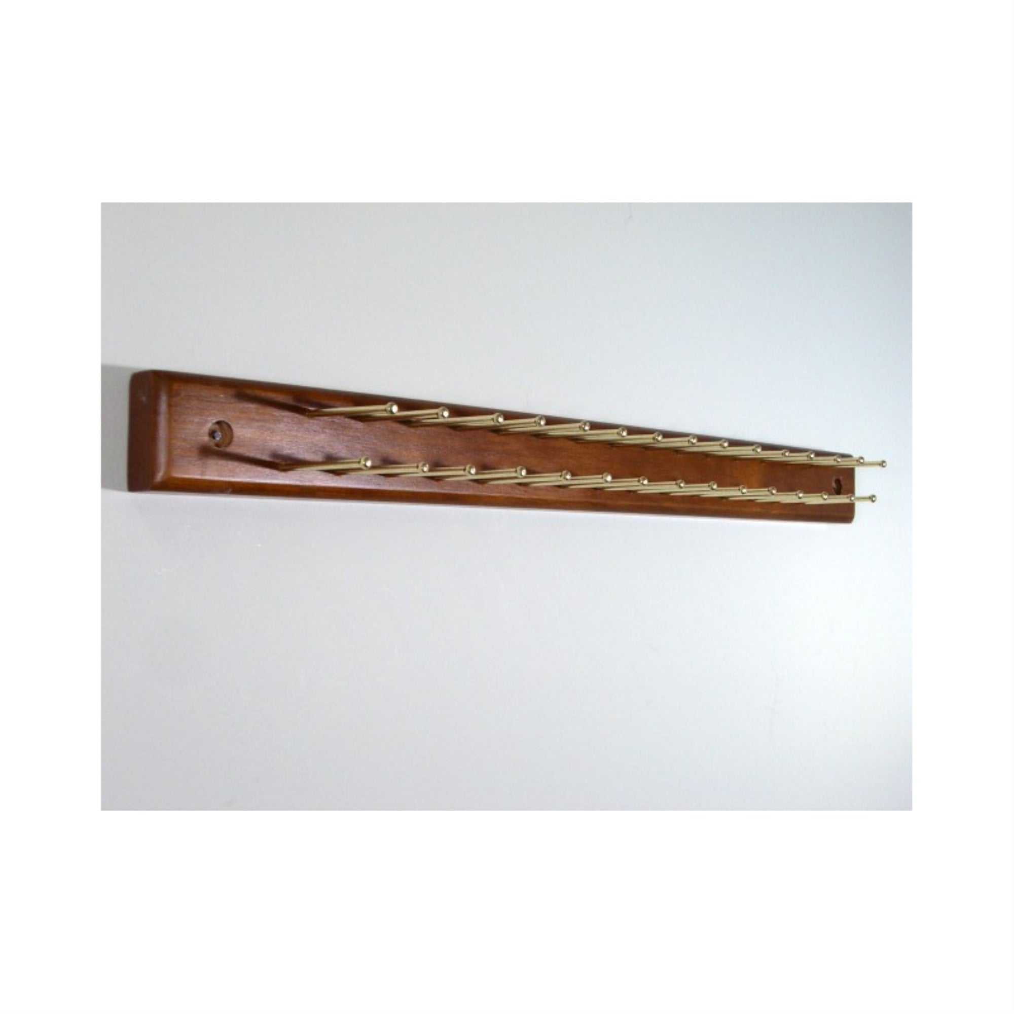 Home Essential Tie Hanger, 30 Tie Bars, Walnut Finish