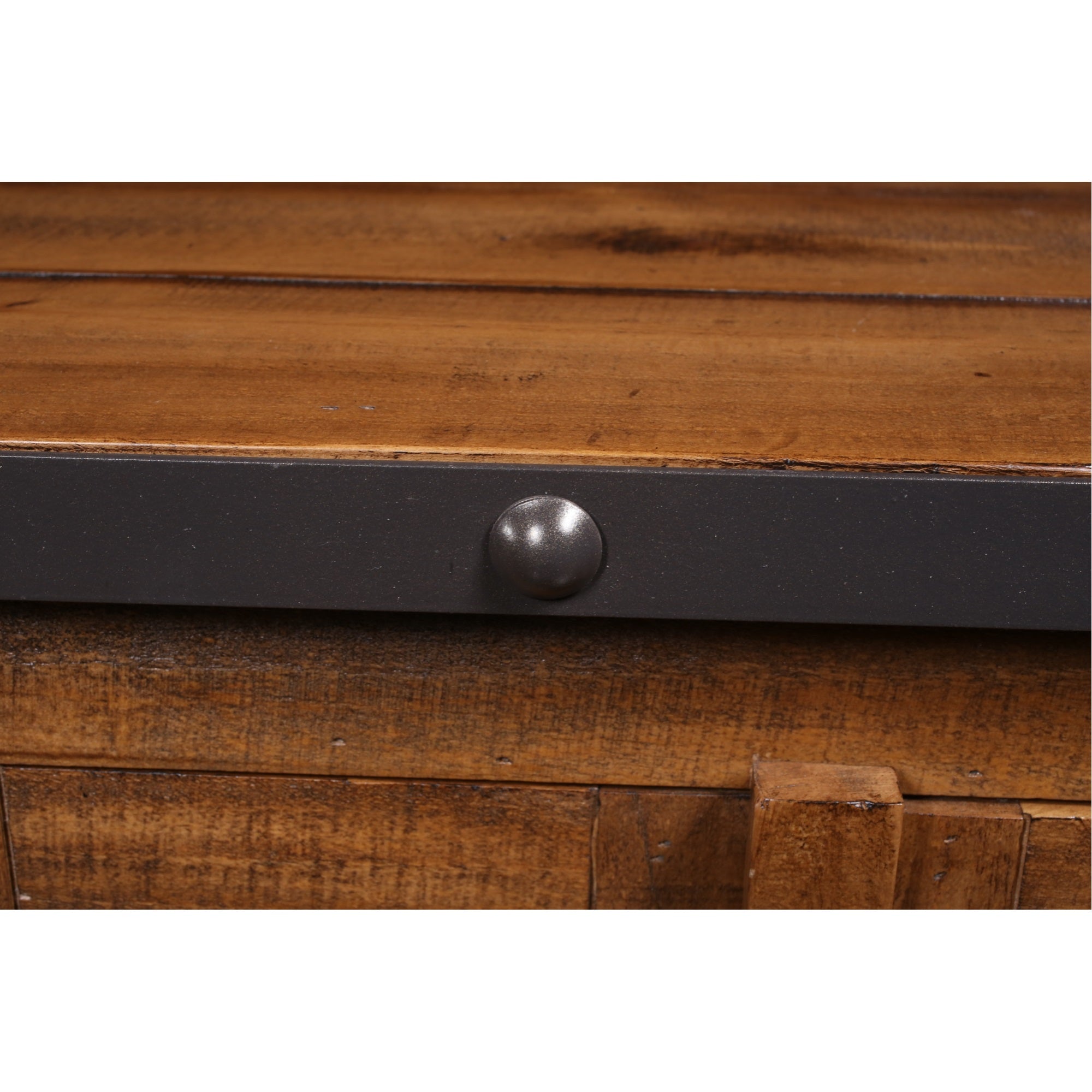 Sunset Trading Rustic City Sideboard | Wheels| Distressed