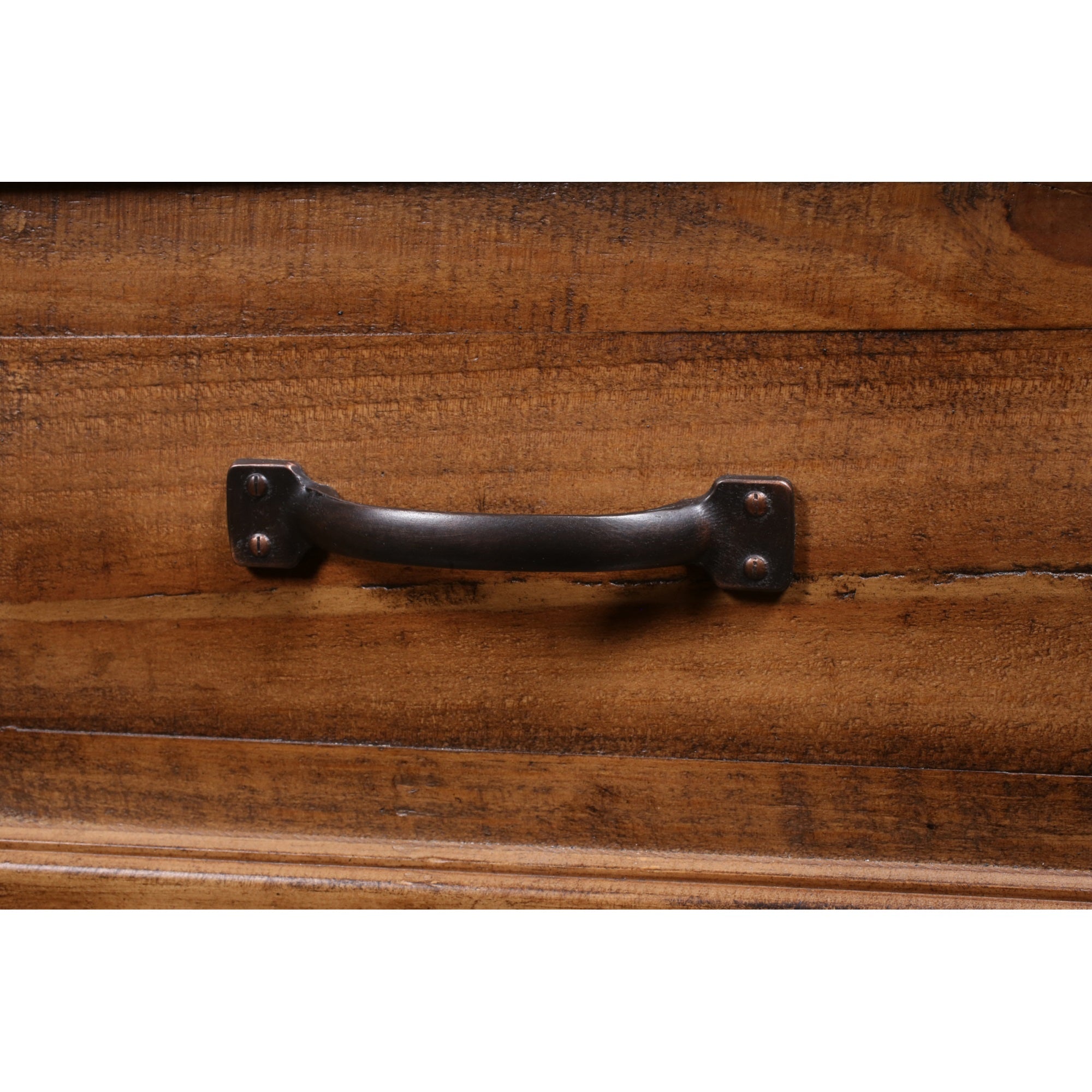 Sunset Trading Rustic City 2 Drawer Nightstand| Industrial Metal Accents