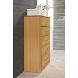 Hodedah 5-Drawer Chest In Beech