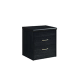 Hodedah 2-Drawer Nightstand In Black