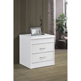 Hodedah 2-Drawer Nightstand In White