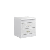 Hodedah 2-Drawer Nightstand In White