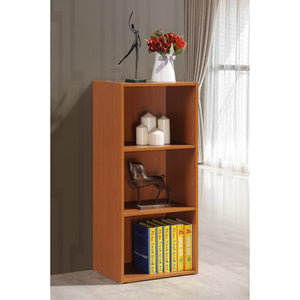 Hodedah 3-Shelf Bookcase In Cherry