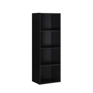 Hodedah 4-Shelf Bookcase In Black