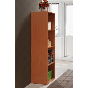 Hodedah 4-Shelf Bookcase In Cherry