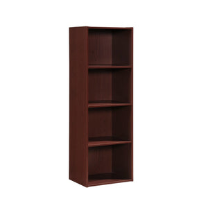 Hodedah 4-Shelf Bookcase In Mahogany