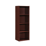 Hodedah 4-Shelf Bookcase In Mahogany