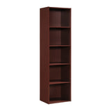Hodedah 5-Shelf Bookcase In Mahogany