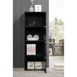 Hodedah 4-Shelf, 4-Door Bookcase In Black