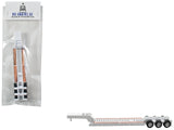 Low Boy Flatbed Trailer White 1/87 (HO) Plastic Model Car by HO Logistics