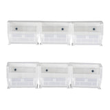 Hang-N-Stack Bin, Package, Includes: (6) 7-3/8L X 4-1/8W X 3H (Qus220) Clear Bin And (2) Bin Rails