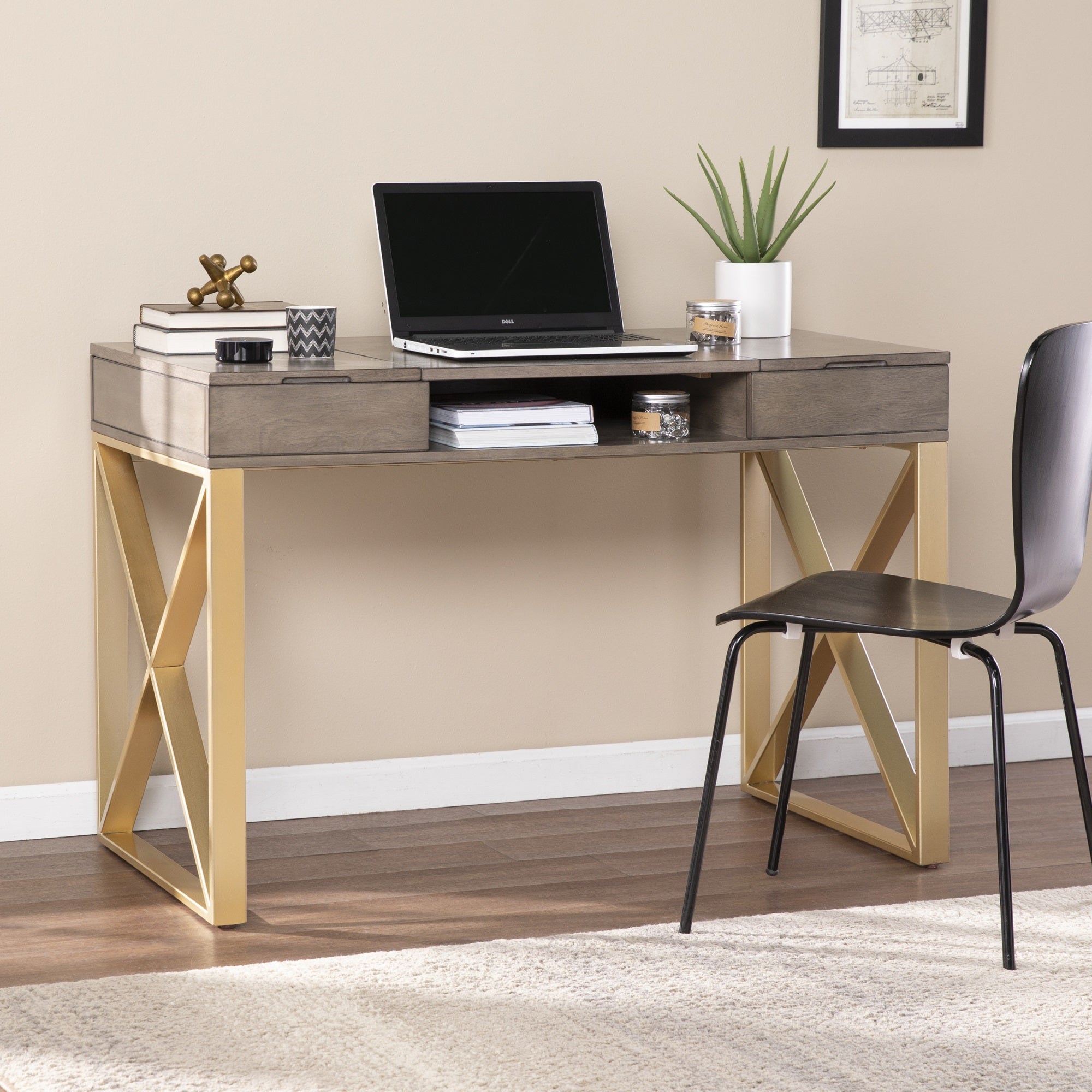 Bardmont Two-Tone Desk W/ Storage
