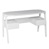 Clyden Midcentury Modern Writing Desk W/ Storage - White