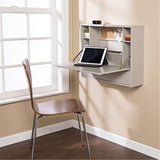 Wall Mount Laptop Desk - Universal Style- Gray