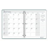 Academic Monthly Planner, 8 1/2 x 11, Black, Wirebound