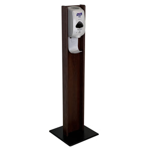 Hand Sanitizer Dispenser Stand, Mahogany